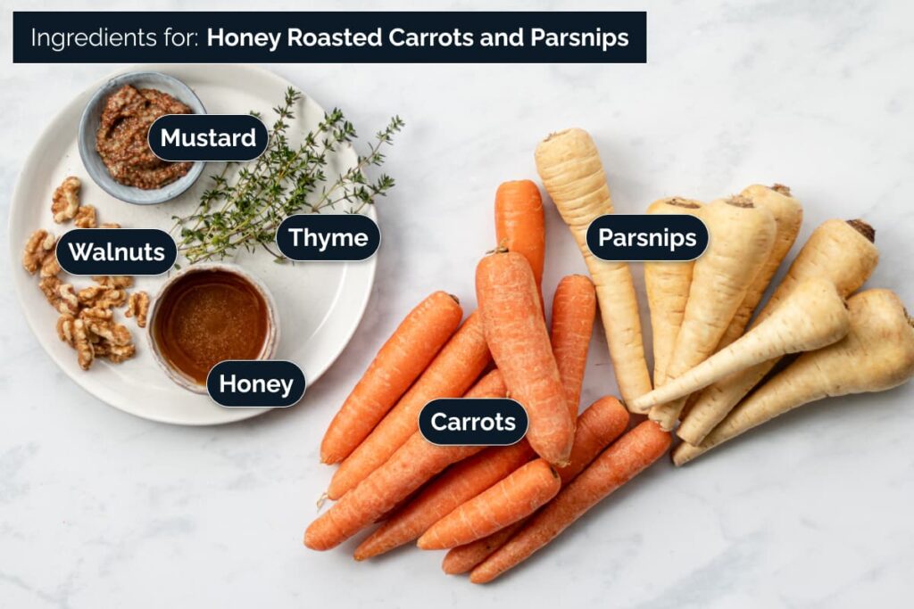 Honey Roasted Carrots And Parsnips