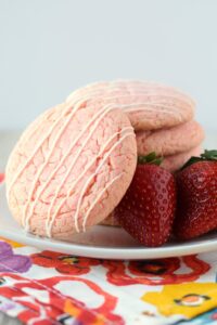 Strawberry Cake Mix Cookies