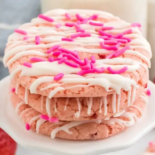 Strawberry Cake Mix Cookies