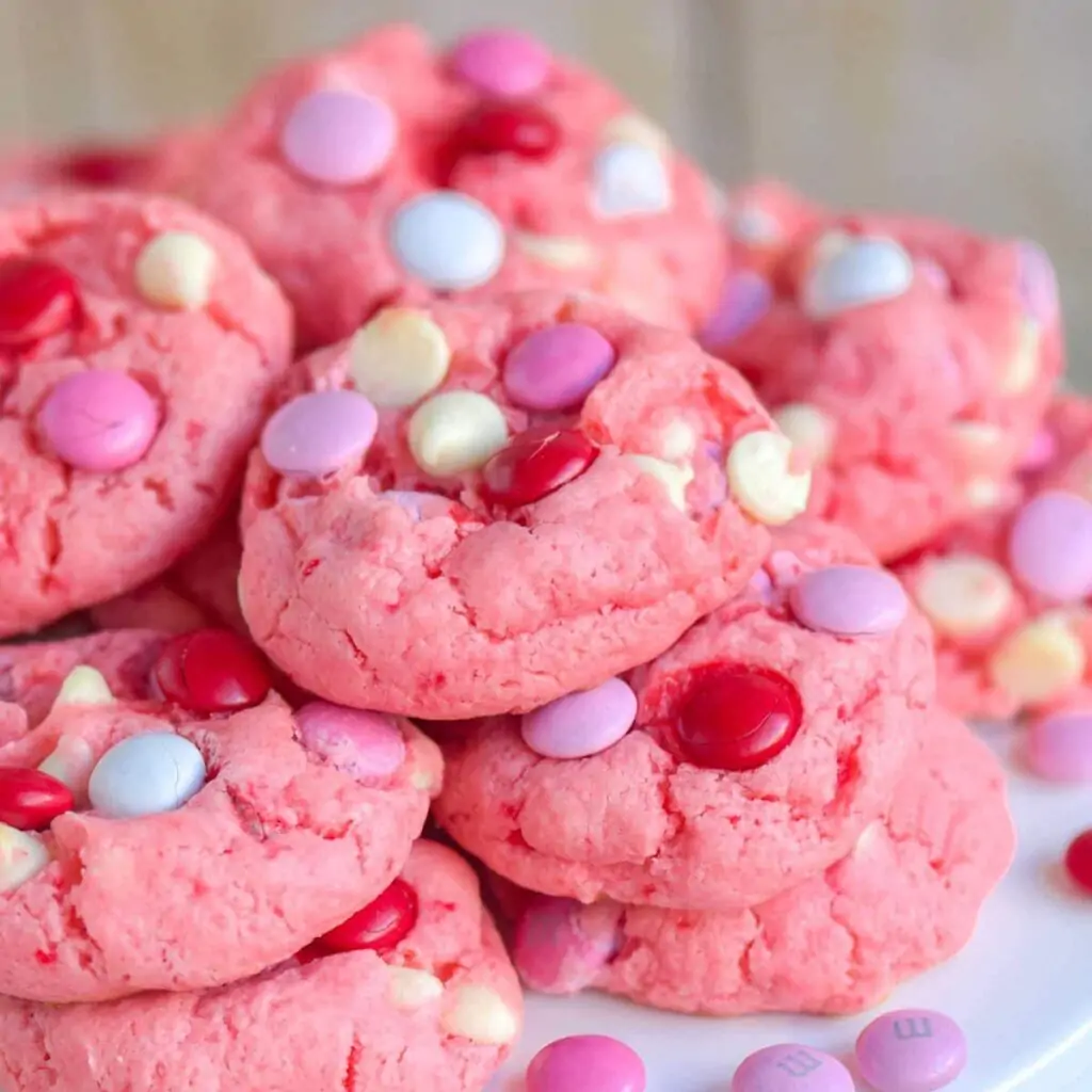 Strawberry Cake Mix Cookies