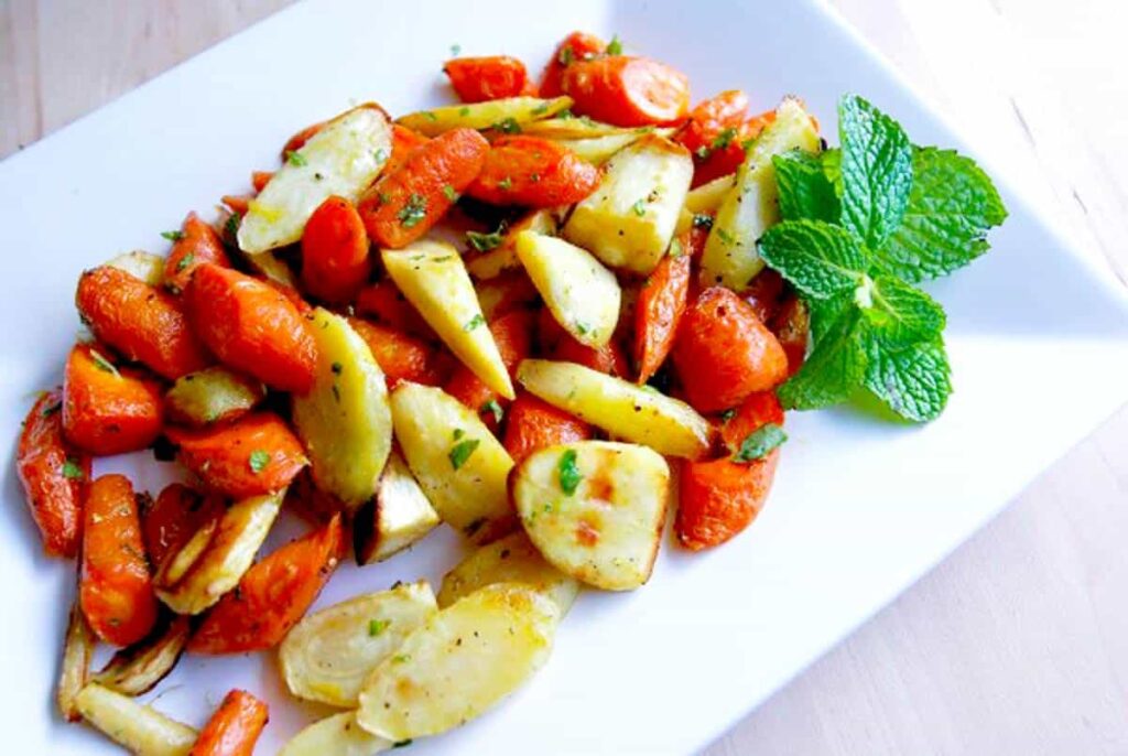 Honey Roasted Carrots And Parsnips