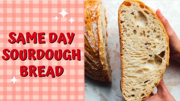 Easy Homemade Same Day Sourdough Bread Recipe